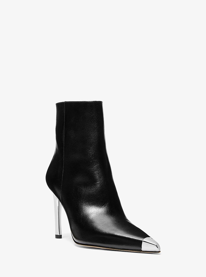 Kasia Leather Boot in BLACK | Michael Kors