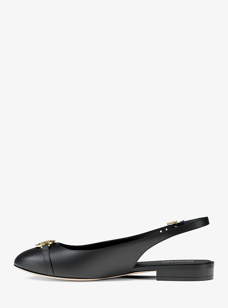 Zapato plano Dori con tal&oacute;n abierto in NEGRO | Michael Kors