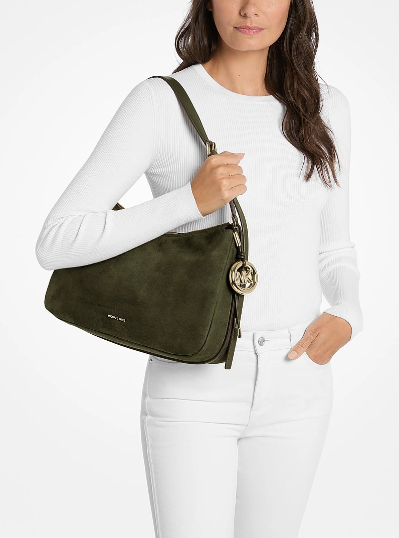 Nolita Medium Nubuck Shoulder Bag in MIMOSA | Michael Kors [US]
