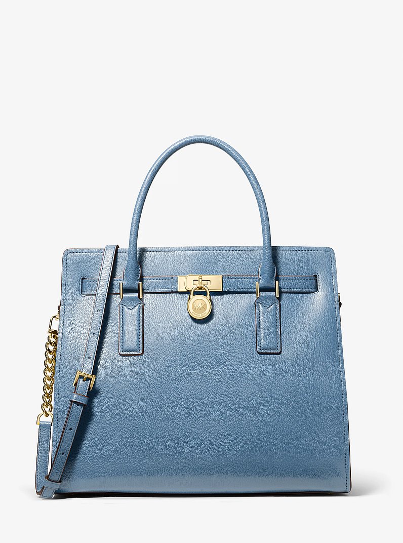 Hamilton Moderne Large Leather Satchel in FRENCH BLUE | Michael Kors