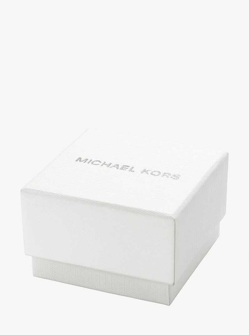 Darrington Pav&eacute; Silver-Tone Ring Watch in SILVER | Michael Kors