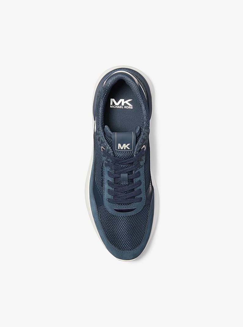 Trevor Mixed-Media Trainer in ADMIRAL | Michael Kors