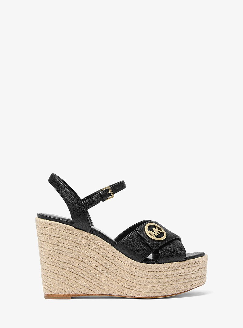 Hannah Wedge Sandal in BLACK | Michael Kors