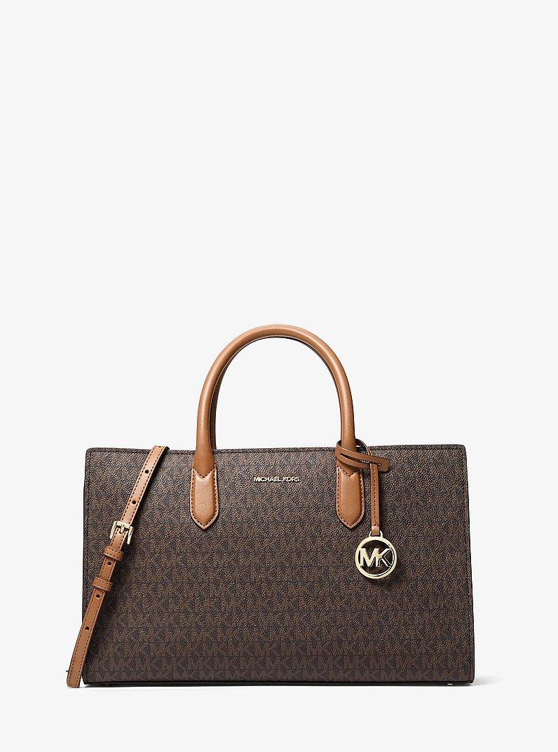 Borsa a mano Scarlett media con logo in BRONZO/GHIANDA | Michael Kors