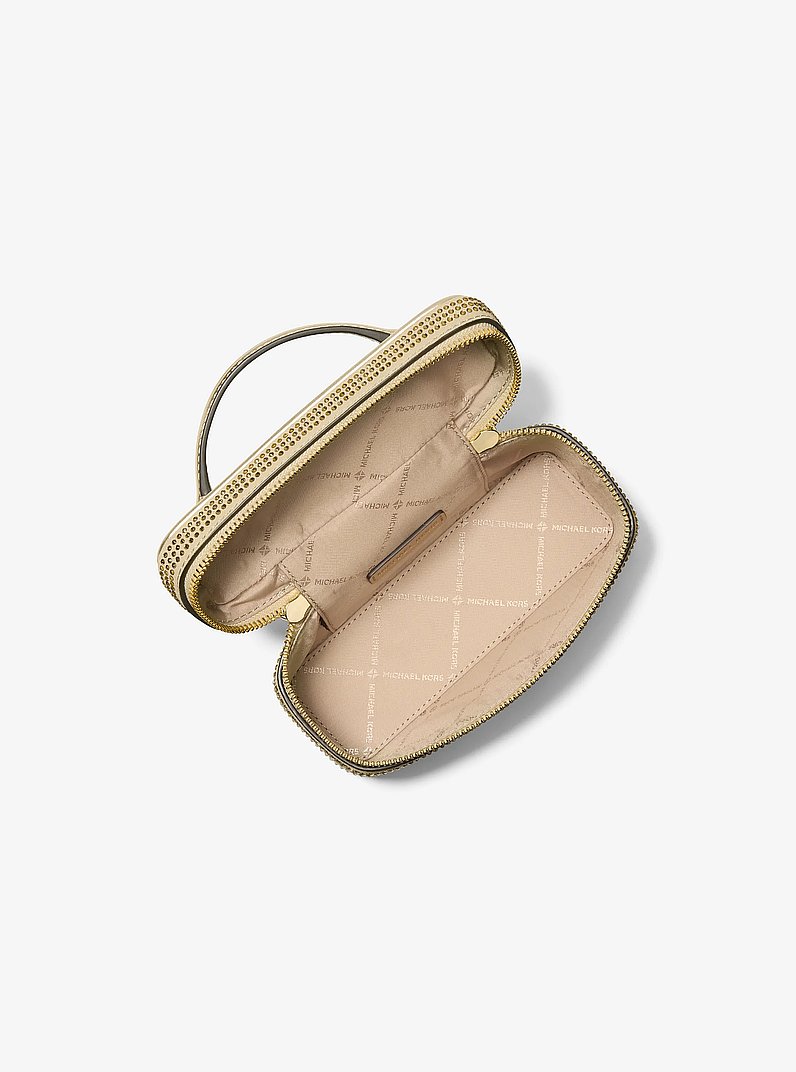 Vivi Small Crystal Embellished Vanity Crossbody Bag   in OR P&Acirc;LE | Michael Kors