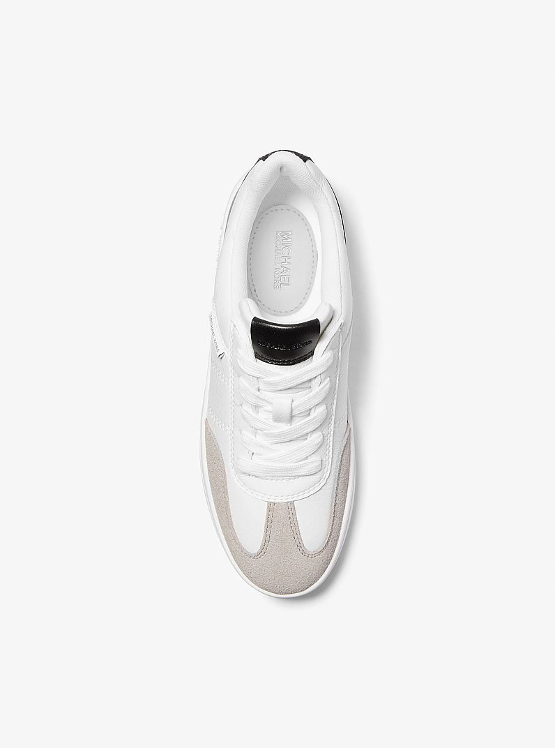 Kai Mixed-Media Sneaker in OPTIC WHITE/BLK | Michael Kors