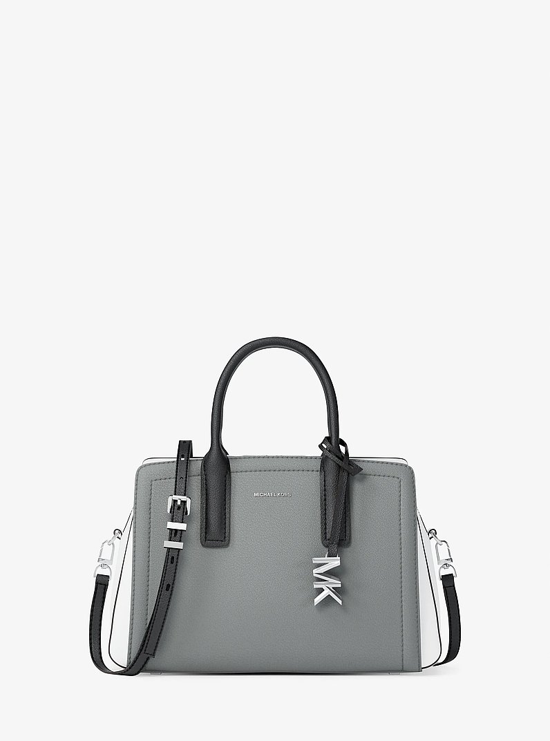 Laila 様 Laila Medium Color-Block Pebbled Leather Satchel in MIMOSA MULTI