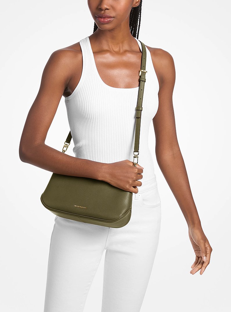 Bandolera Jet Set mediana convertible de piel in LODEN | Michael Kors