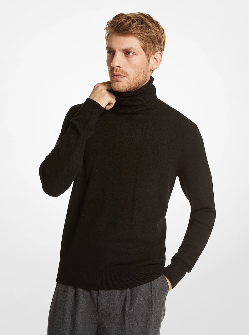 Cashmere Turtleneck Sweater in BLACK | Michael Kors