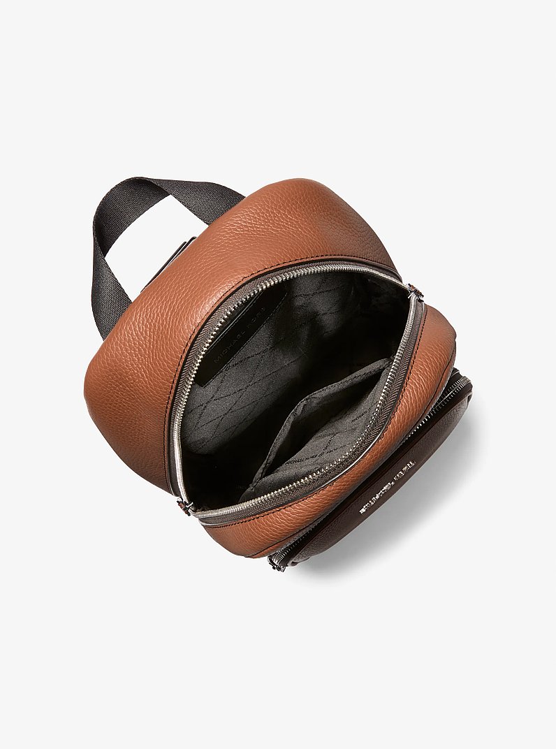 Cooper Pebbled Leather Sling Pack in LUGGAGE | Michael Kors