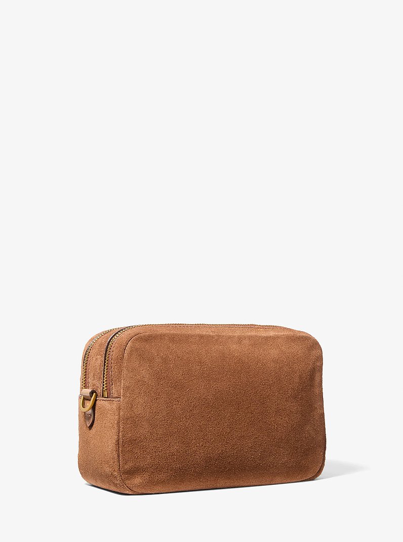 Kameratasche Bryant Medium aus gewebtem Wildleder in LUGGAGE | Michael Kors