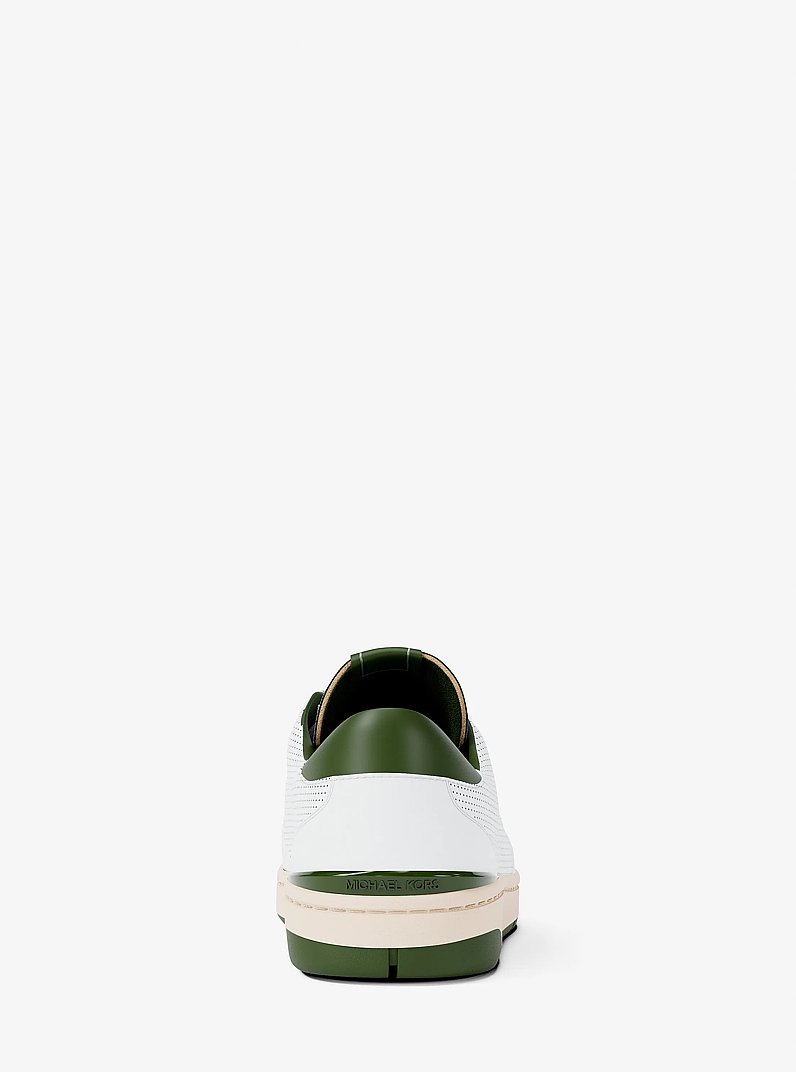 Wilton Perforated Leather Sneaker in EVERGREEN | Michael Kors