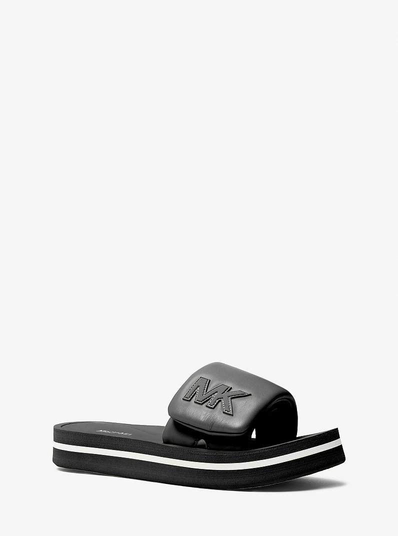 Plateau-Pantolette aus Kunstleder in SCHWARZ | Michael Kors