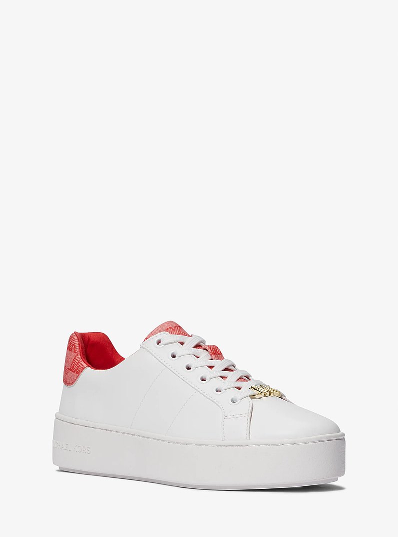 Poppy Logo Trim Sneaker in DK SANGRIA | Michael Kors
