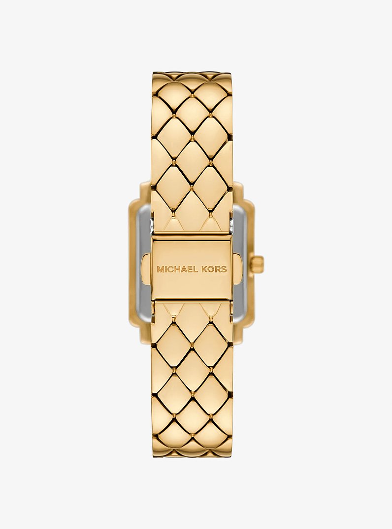 Petite Gwynn Pav&eacute; Gold-Tone Watch in GOLD | Michael Kors