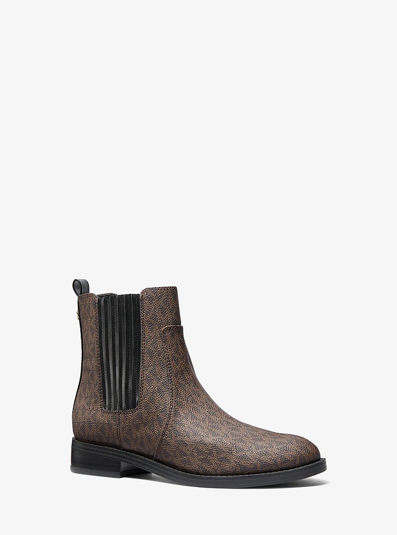 Ella Signature Logo Chelsea Boot in BROWN | Michael Kors