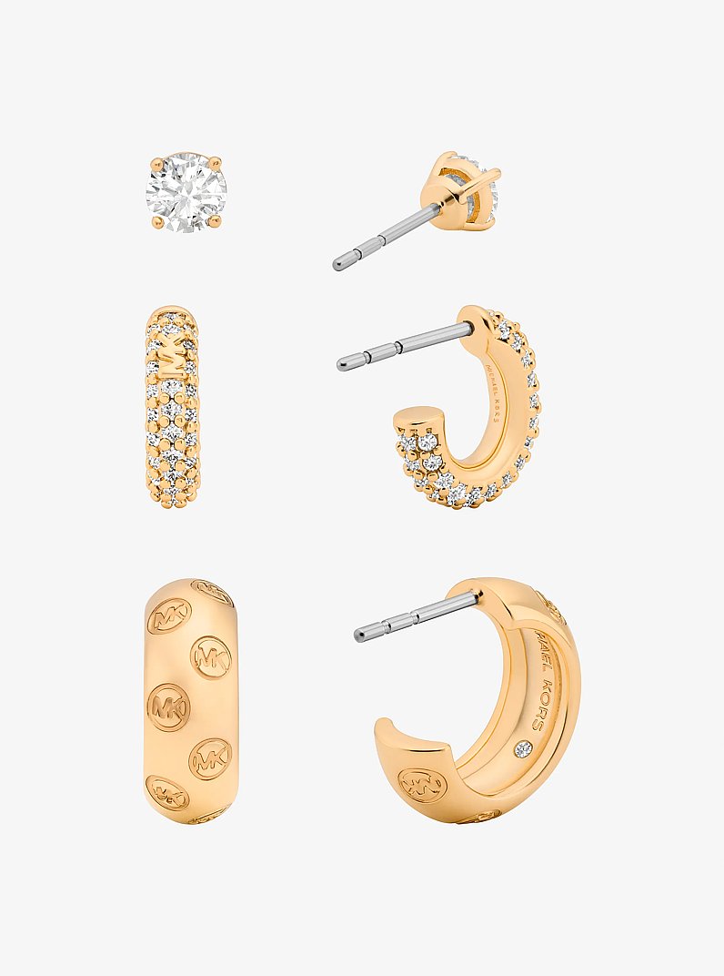 3-Piece Earrings Gift Set in GOLD | Michael Kors