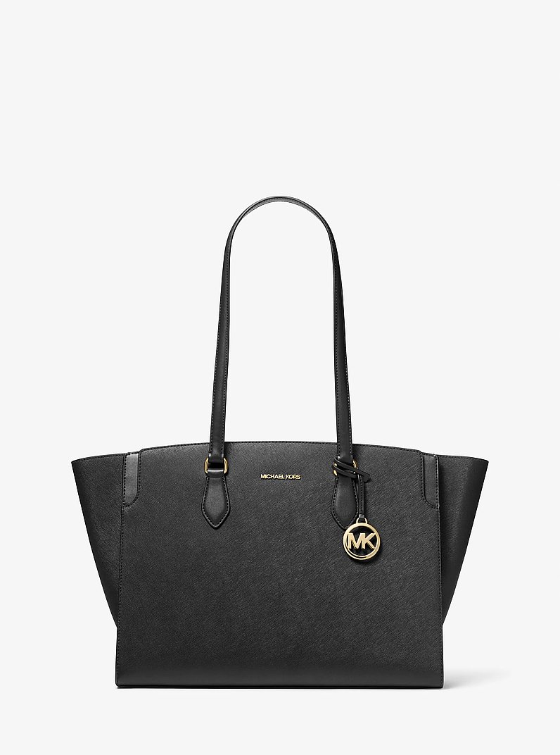 Shopper Becca Large aus Saffianleder in SCHWARZ | Michael Kors