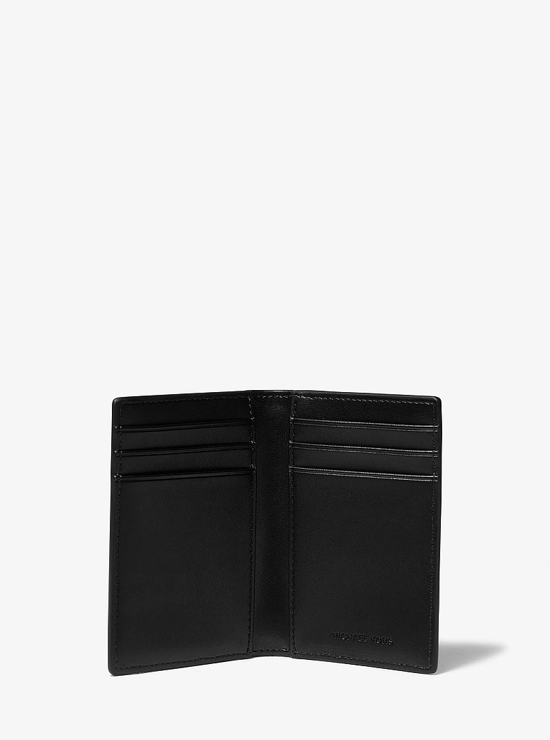 Hudson Logo Bi-Fold Card Case in BROWN/BLACK | Michael Kors