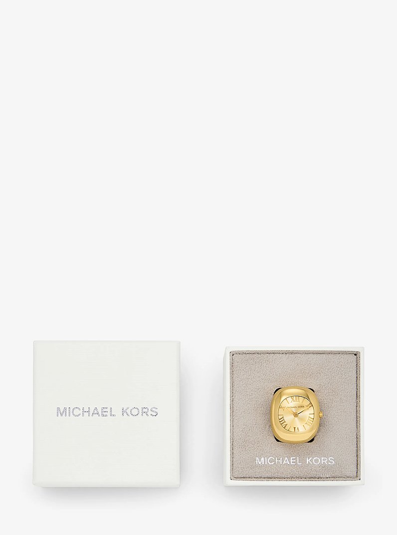 Rylee Gold-Tone Ring Watch in GOLD | Michael Kors