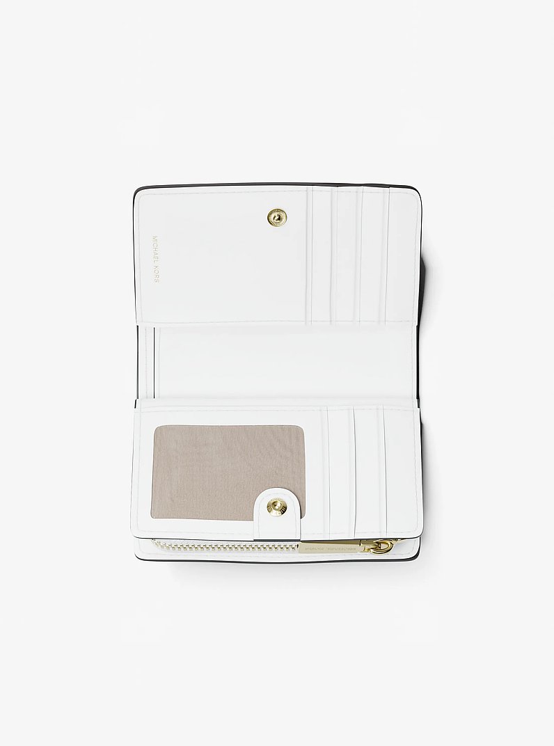Bryant Medium Pebbled Leather Wallet in OPTIC WHITE | Michael Kors