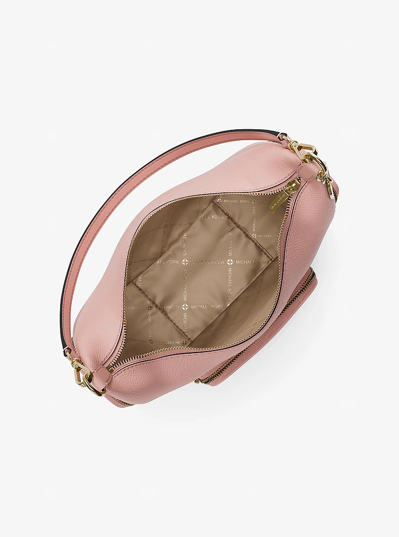 Merritt Medium Pebbled Leather Convertible Shoulder Bag in POWDER BLUSH | Michael Kors