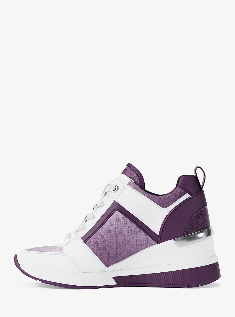 Georgie Ombr&eacute; Signature Logo Trainer in DARK PURPLE MULTI | Michael Kors