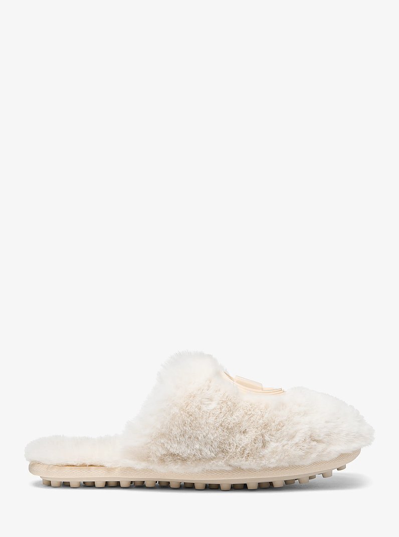 Ada Faux Fur Slipper in NATURAL | Michael Kors