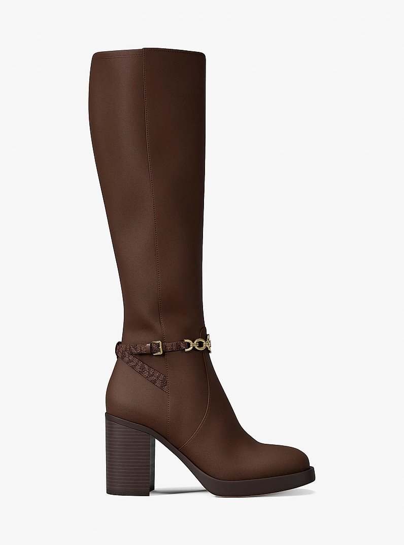 Kacey Polyester Microsuede Boot in NUTMEG | Michael Kors