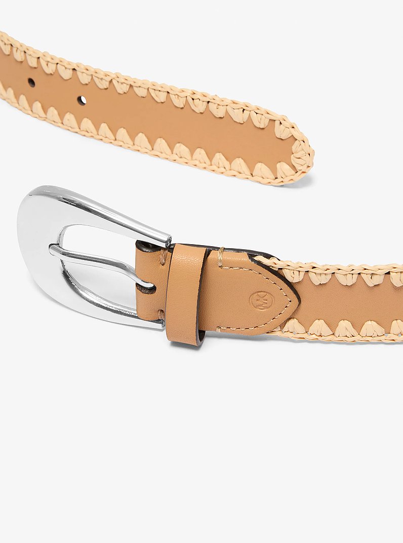 Whipstitched Belt in PEANUT | Michael Kors