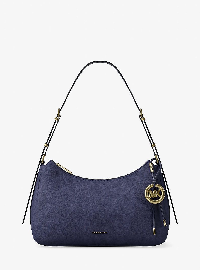 Sac port&eacute; &eacute;paule convertible Nolita de taille moyenne en nubuck in ROBE BLEU BLEU CLAIR | Michael Kors
