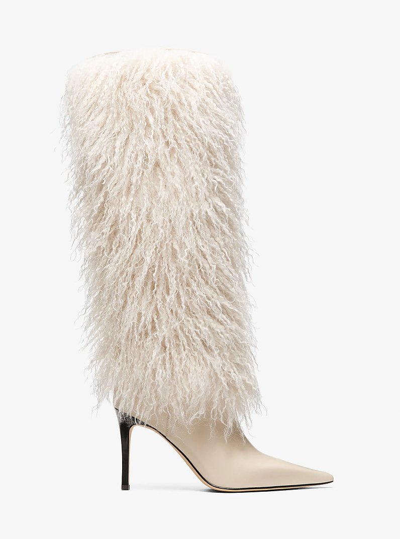 Dawn Faux Shearling Boot in NATURAL | Michael Kors