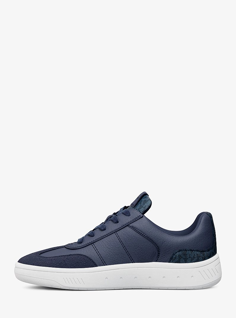 Kai Mixed-Media Sneaker in NAVY | Michael Kors