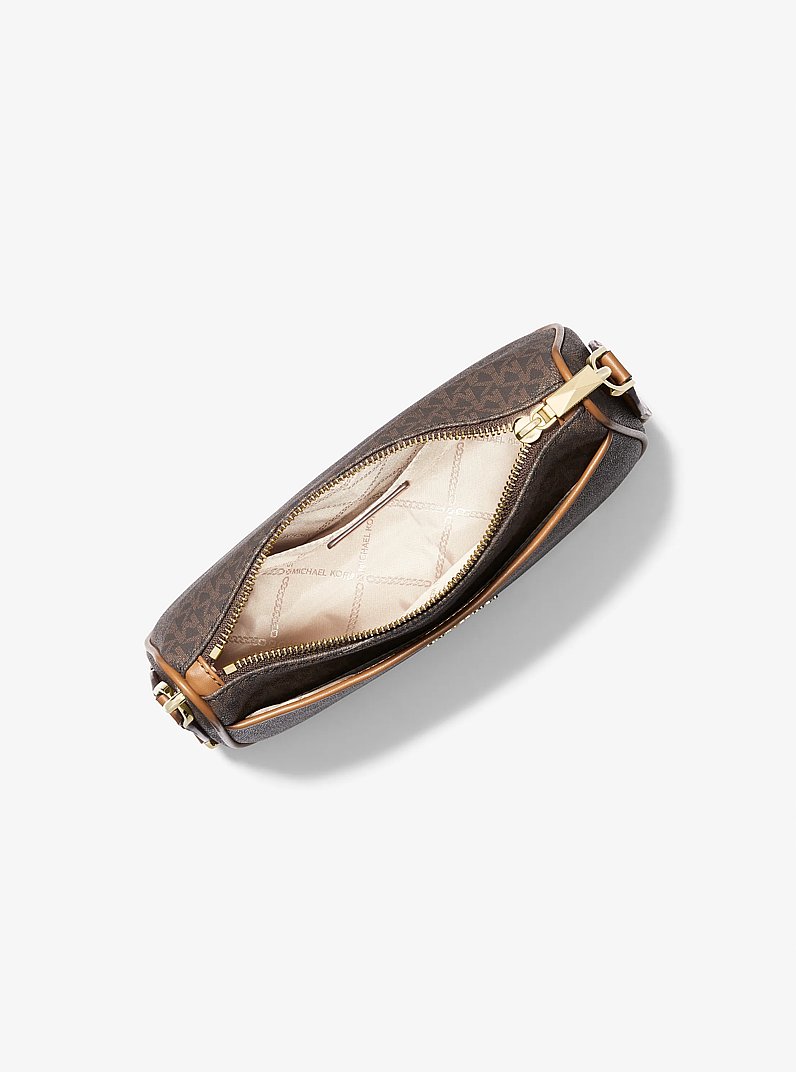 Jet Set Medium Signature Logo Crossbody Bag with Case for Apple AirPods Pro&reg; in BRN/ACORN | Michael Kors