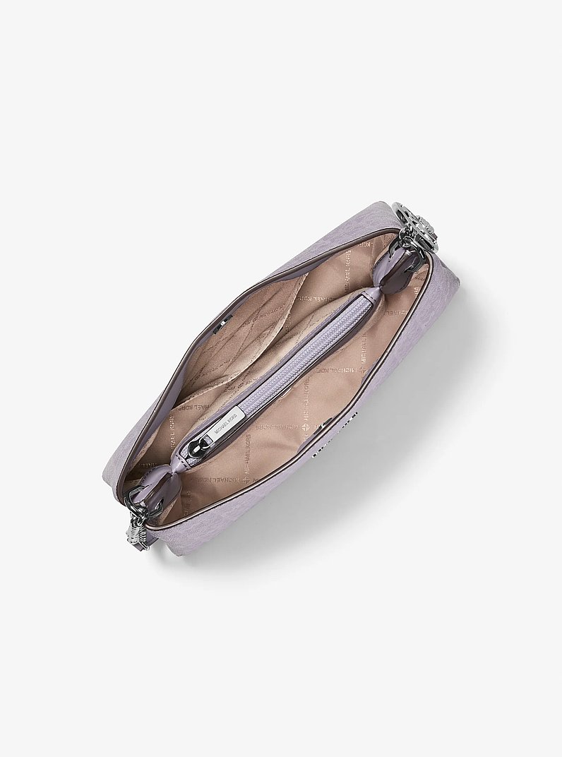 Christina Small Signature Logo Crossbody Bag in LILAS | Michael Kors