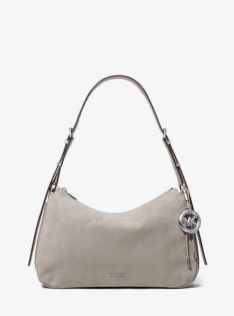 Bolso de hombro Nolita mediano de nobuck in GRIS PIEDRA | Michael Kors