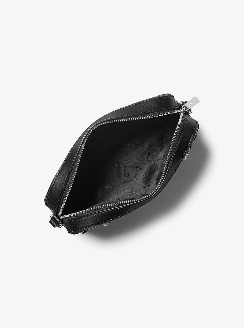 Jet Set Large Ombr&eacute; Signature Logo Crossbody Body in BLACK | Michael Kors