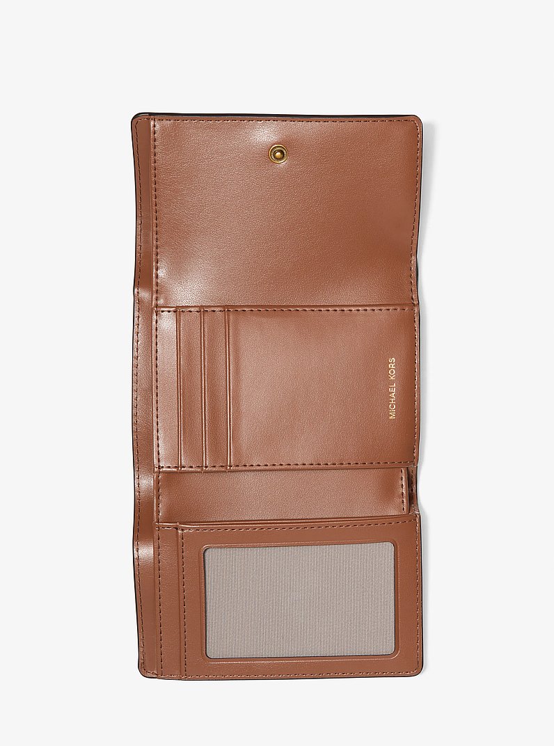 Bryant Medium Burnished Leather Wallet in LUGGAGE | Michael Kors
