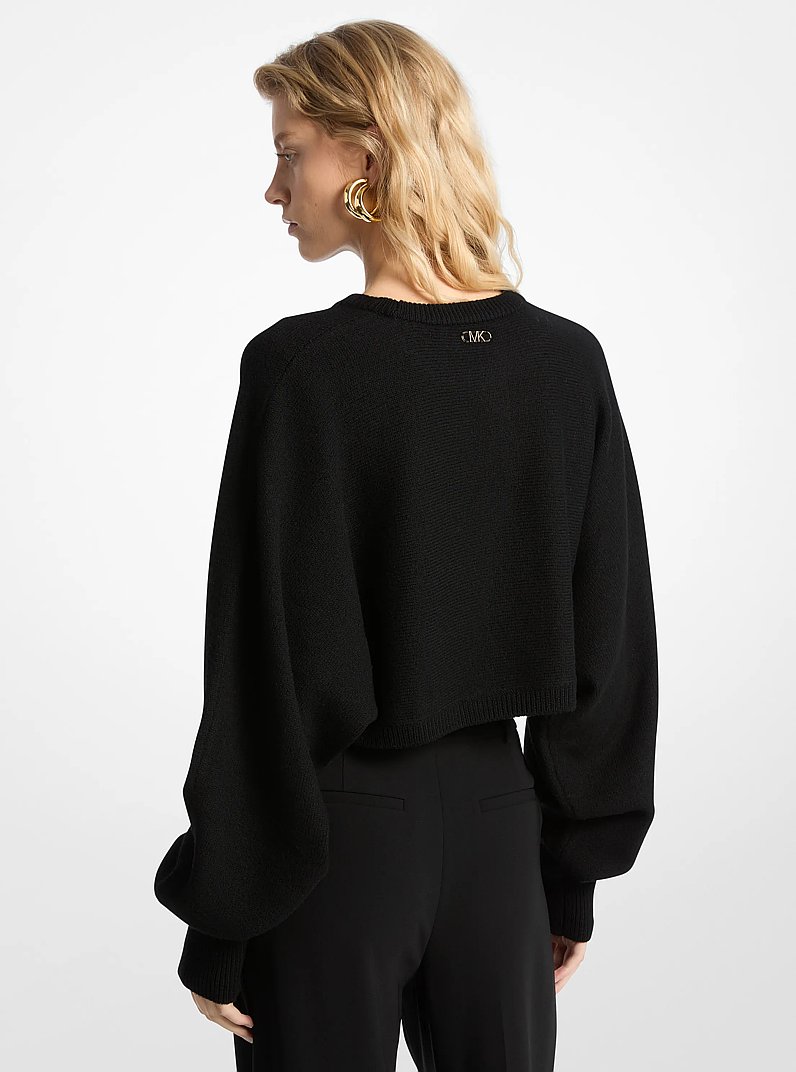 Wool Dolman-Sleeve Sweater in BLACK | Michael Kors