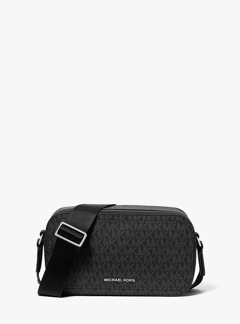 Hudson Signature Logo Crossbody Bag in BLACK | Michael Kors