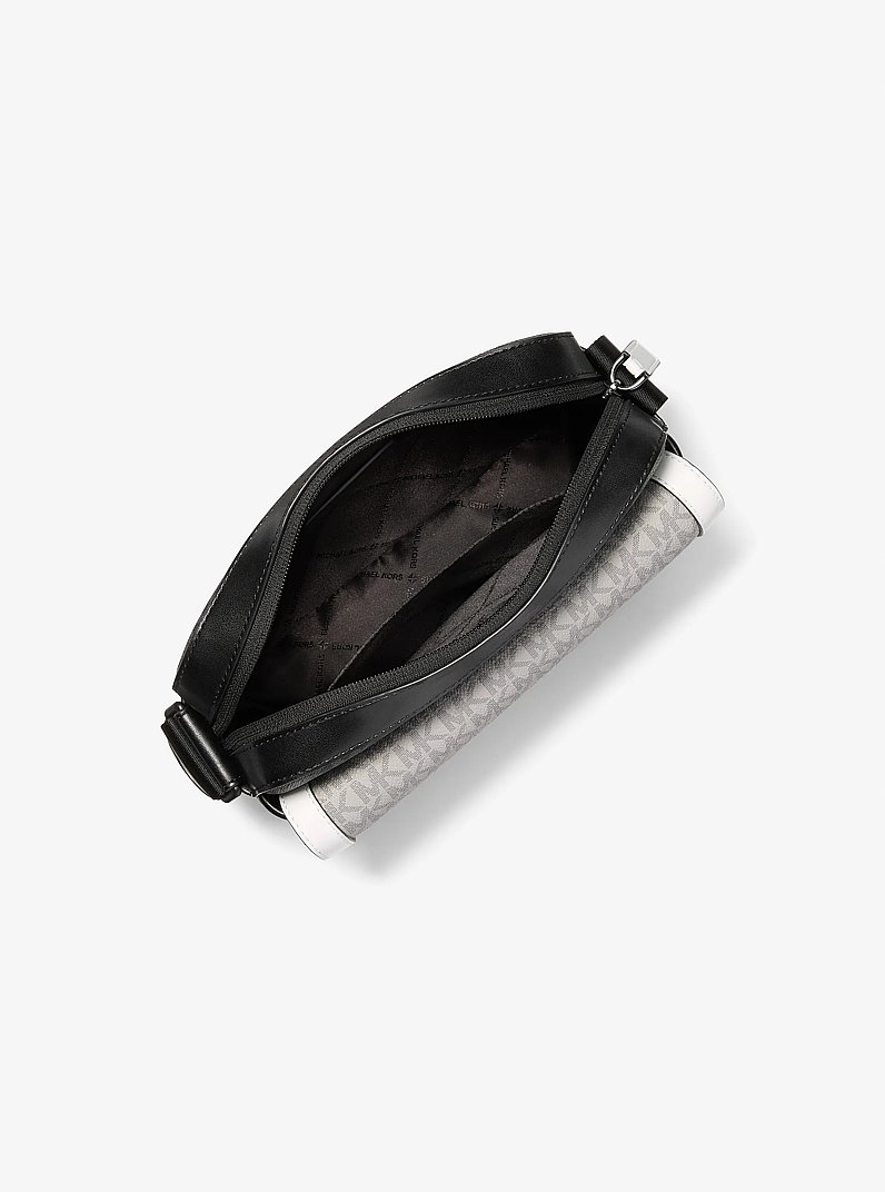 Cooper Medium Signature Logo Camera Bag in BLACK COMBO | Michael Kors