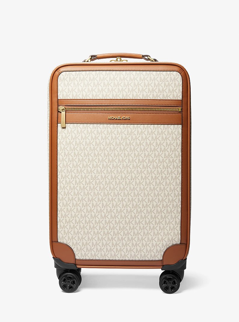 Small Signature Logo Suitcase in VANILLA | Michael Kors
