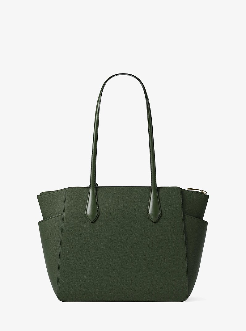 Marilyn Medium Saffiano Leather Tote Bag in MOSS | Michael Kors