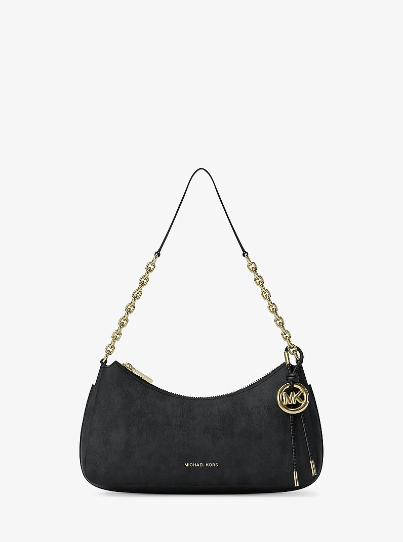 Pochette Nolita media in nabuk con catena in NERO | Michael Kors