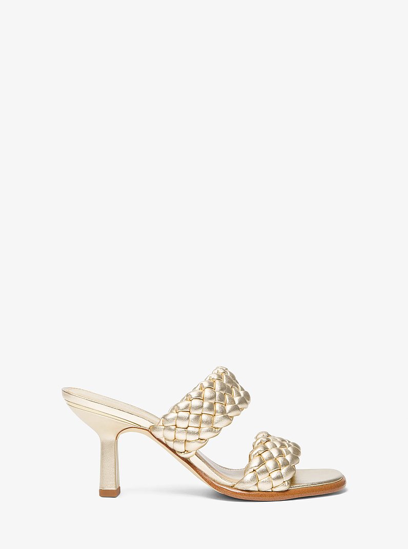 Nadia Metallic Braided Mule in OR P&Acirc;LE | Michael Kors
