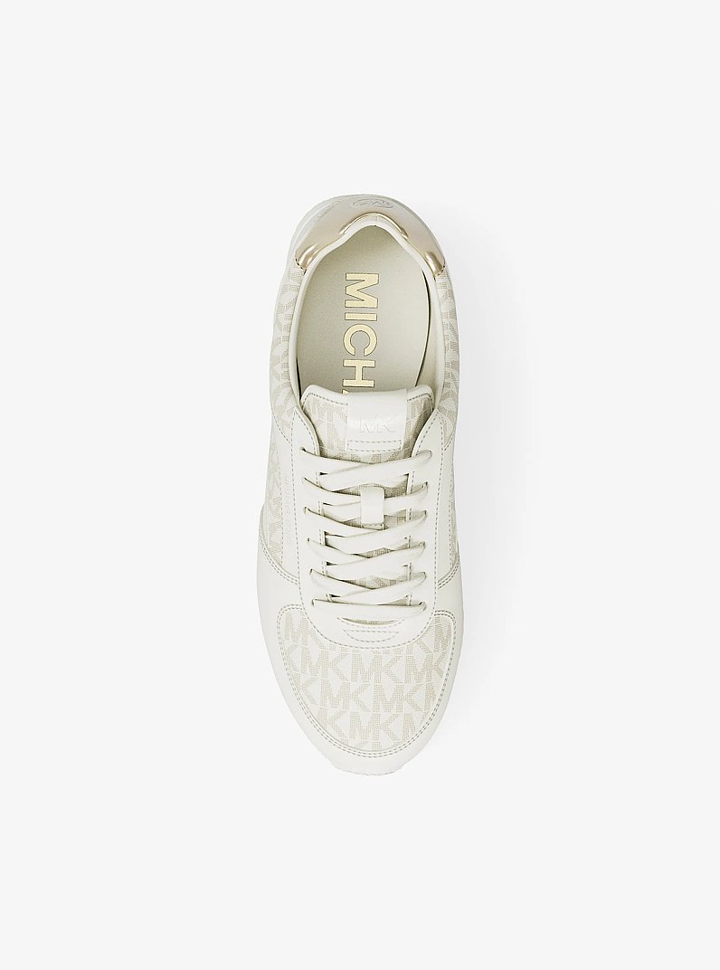 Cindy Smooth and Signature Logo Trainers in EGGSHELL MULTI | Michael Kors