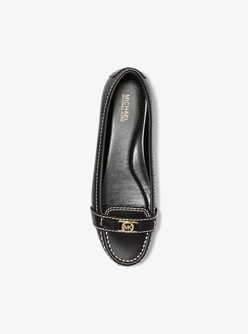 Mandy Leather Moccasin in BLACK | Michael Kors