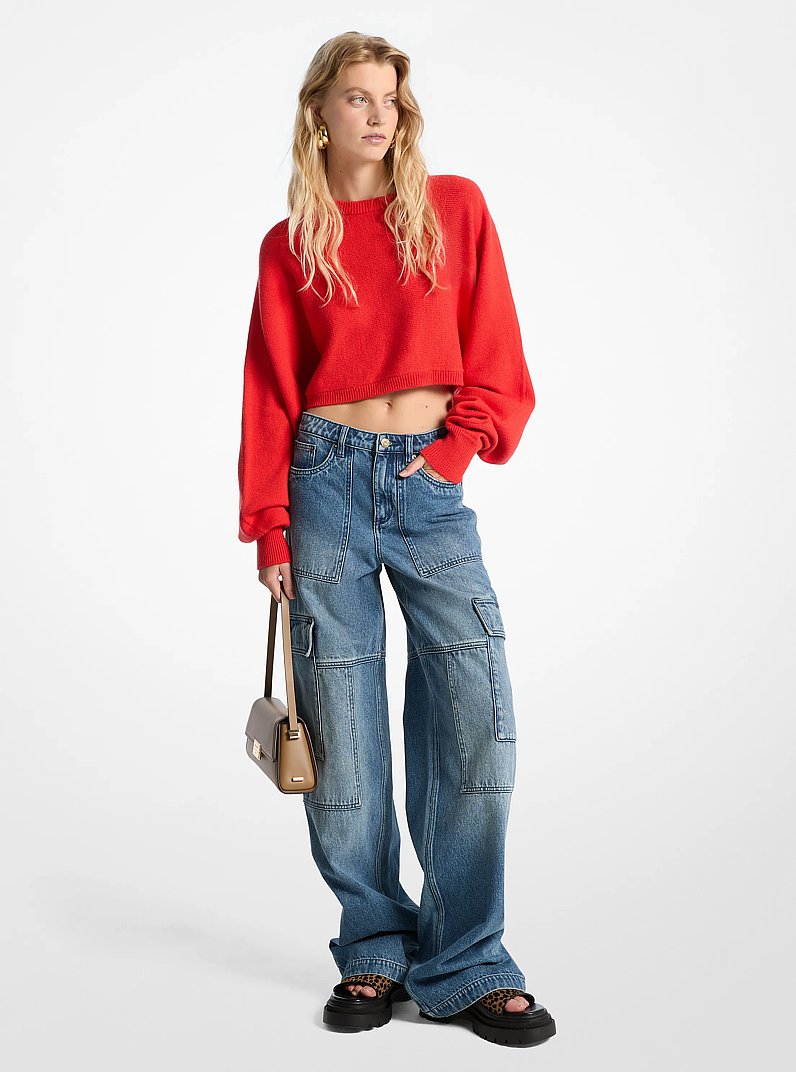 Jersey de lana de manga dolman in SIENA QUEMADO | Michael Kors