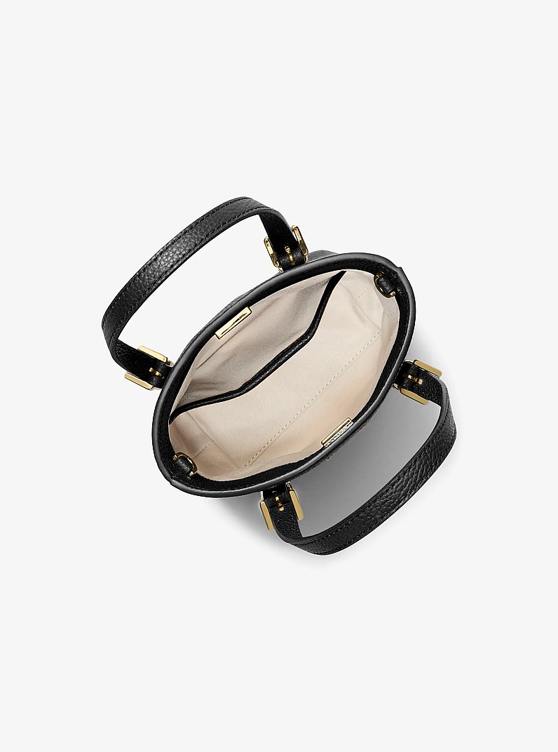 Bolso tote Quinn extrapeque&ntilde;o de piel granulada in NEGRO | Michael Kors