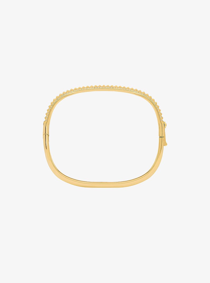 Pav&eacute; Gold-Tone Brass Bracelet in GOLD | Michael Kors